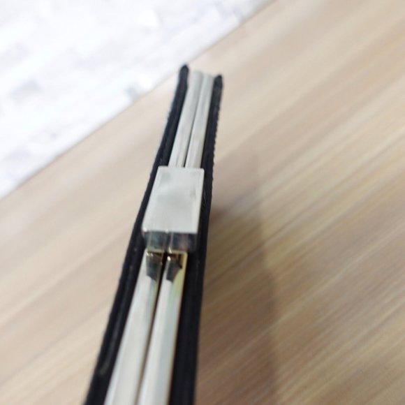 Black Clutch Evening Envelope Purse Bedazzled Gatsby Party Crystal Studded Small - Picture 9 of 13